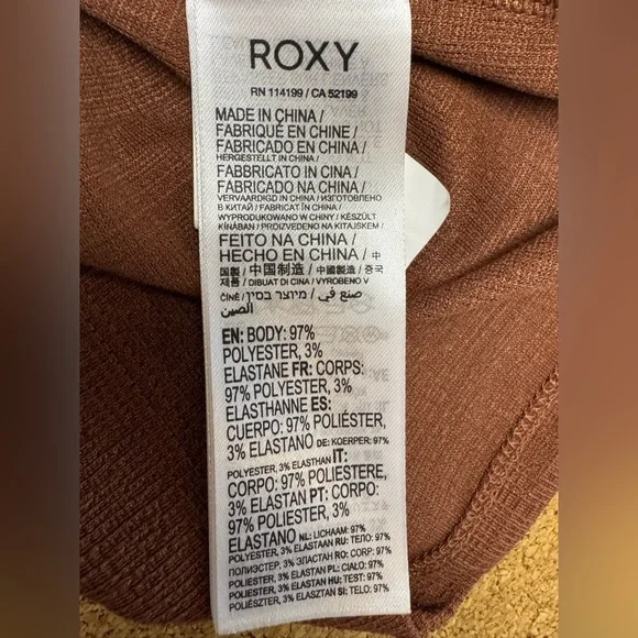 Roxy Good Keepsake XS Mini Dress Brown Cutout Cross Back Coastal Cowgirl Boho Y - Picture 12 of 12